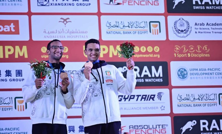معتز وعمر وائل لاعبا منتخب مصر للخماسي الحديث