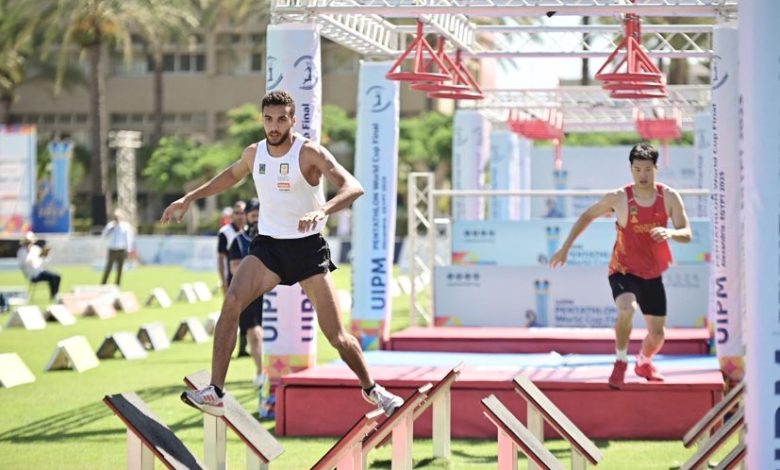 مهند شعبان لاعب منتخب مصر للخماسي الحديث